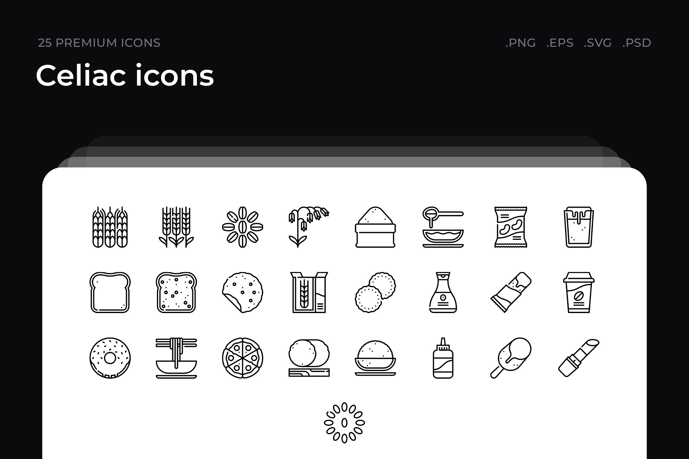 Celiac icons, an Outline Icon by Wencory