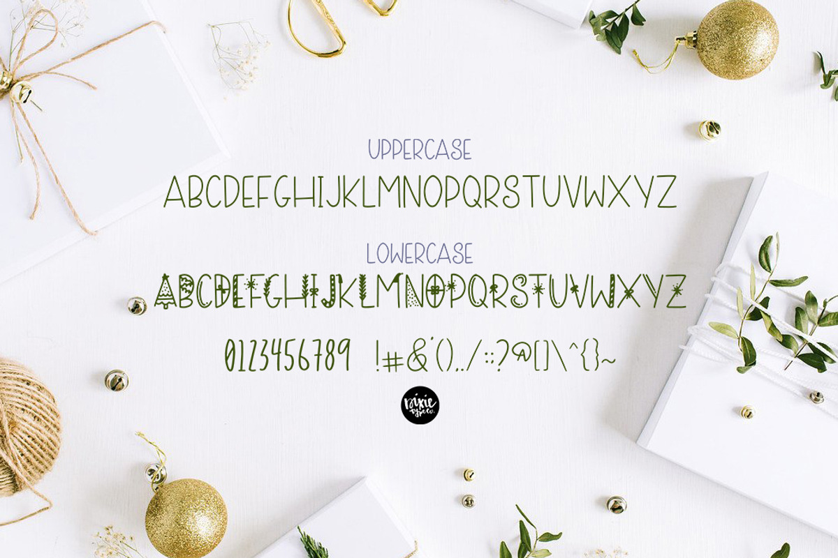 HAPPY HOLIDAYS Christmas Font preview 3