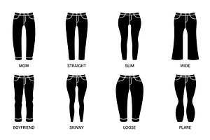 Fashion Type of Woman Pants, an Object Illustration by Vector Creator