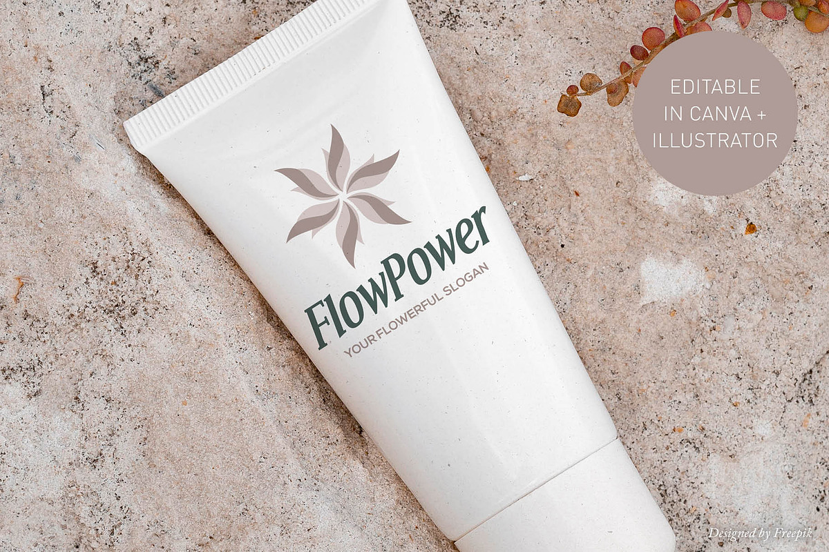 Flow Power Brand Mark | Canva & AI, a Branding & Logo Template by Elibee (Photo 4 of 6)