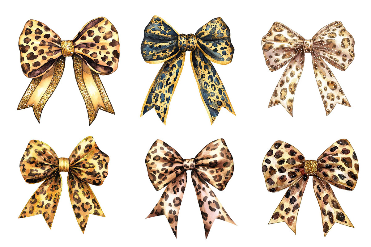 Leopard Glitter Bow Sublimation, an Illustration by CreationArt (Photo 5 of 5)