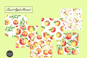 Watercolor Apple Seamless Patterns, a Food Illustration by OlDm_Shop (Thumbnail 8 of 10)