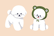 Cute dogs of Bichon Frise breed set, an Animal Illustration by Good Studio (Thumbnail 2 of 10)