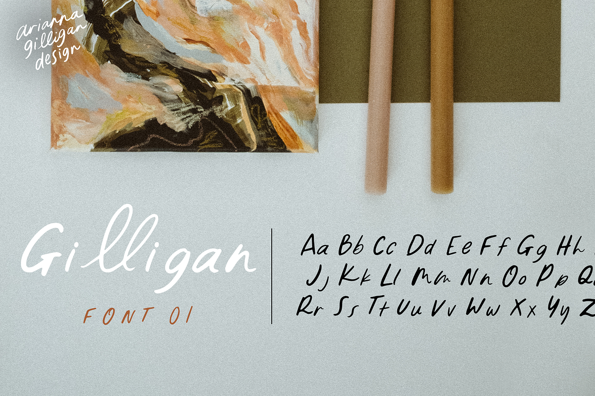Gilligan Hand Drawn Font Bundle, a Handwritten Font by Drawn By Arianna (Photo 2 of 5)