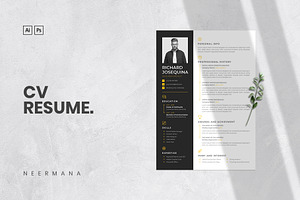 CV Resume & Cover Letter, a Resume Template by Neermana