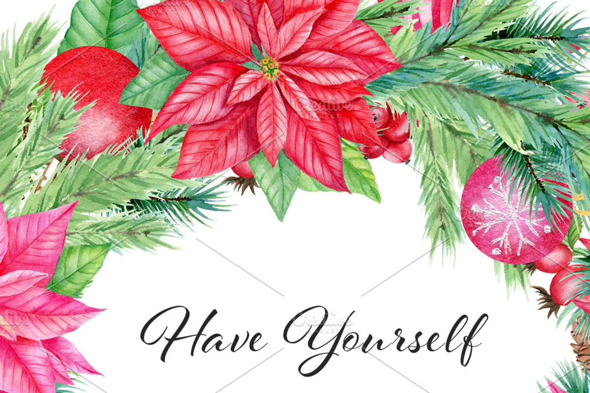 Christmas Red Poinsettia PNG, an Illustration by svetodesign (Photo 3 of 5)