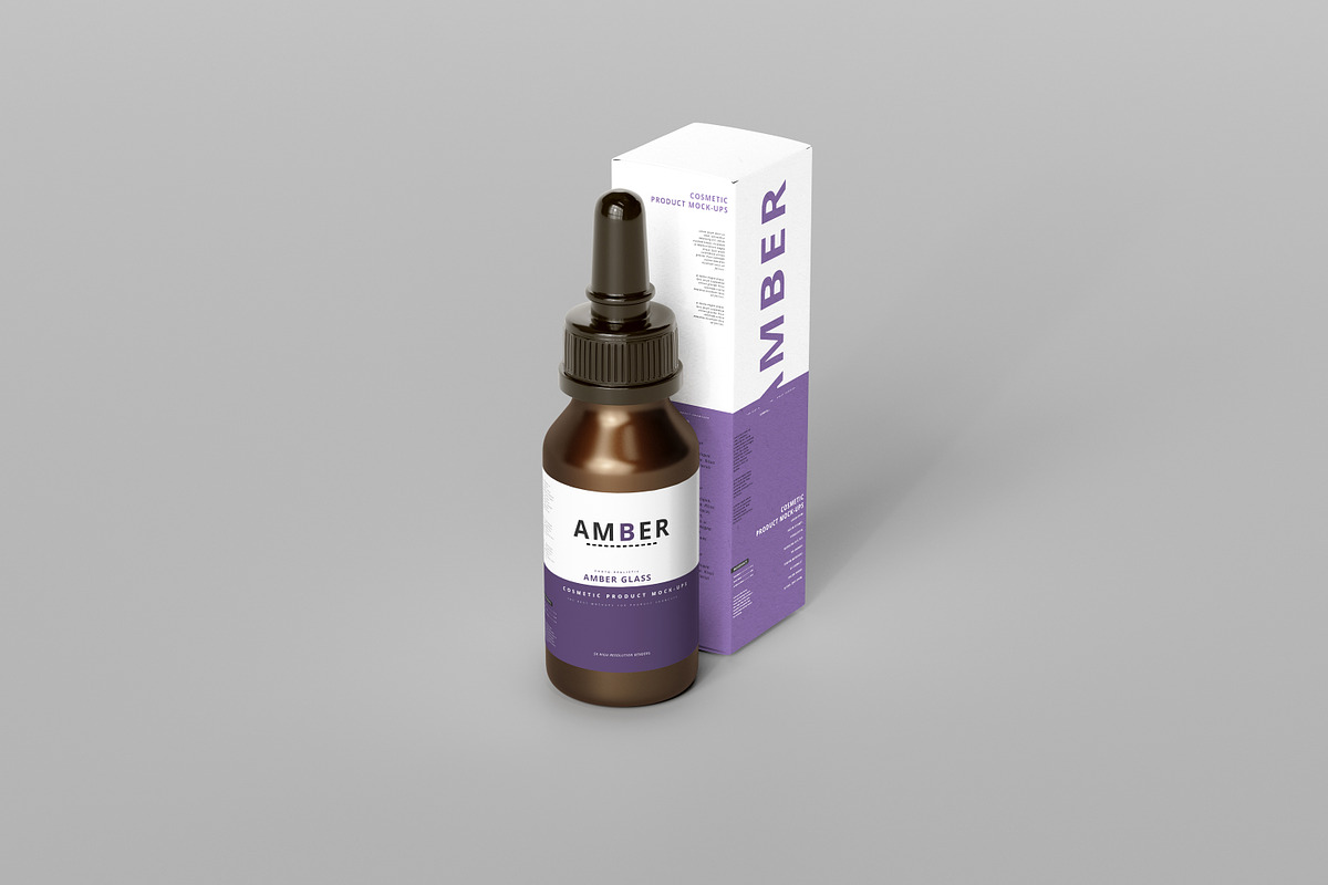 7 in 1 Amber Glass Cosmetic Bundle, a Cups & Container Mockup by pmvch (Photo 43 of 106)