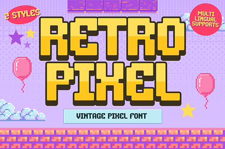 Retro Pixel is a pixel font, a Handwritten Font by Brown Cupple