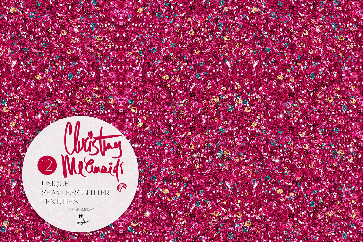 Mermaid Glitter Textures, a Pattern Graphic by KaramfilaS (Photo 3 of 15)