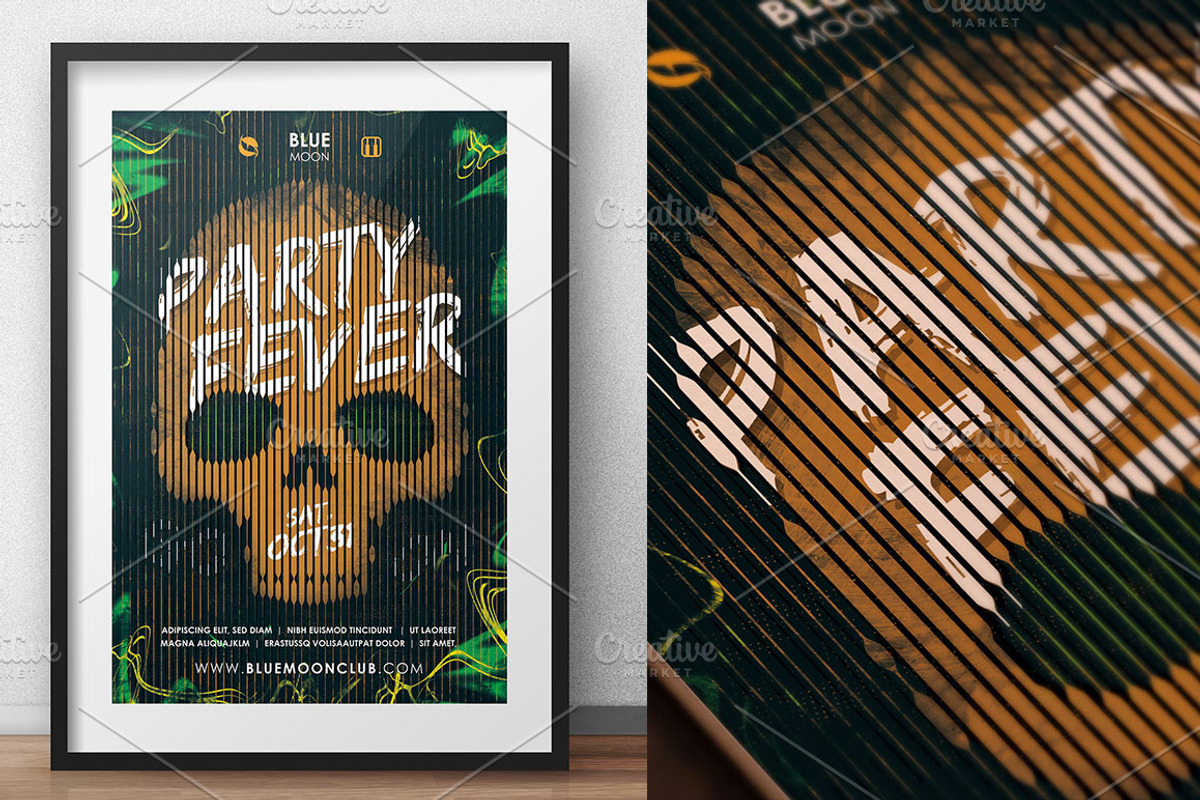 Skull Party Poster, a Flyer Template by SNK's (Photo 3 of 5)