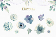 A Mountain Summer Watercolor Set, an Illustration by Creativeqube Design (Thumbnail 15 of 19)