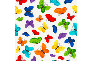 Colorful Butterflies Pattern Design