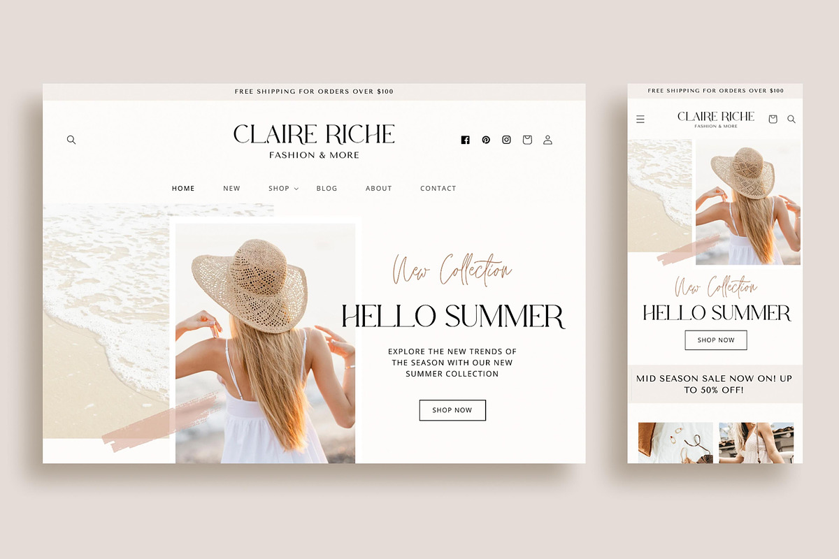 Aesthetic Shopify Theme Design, a Templates & Theme by DeeBeeDesign (Photo 4 of 9)