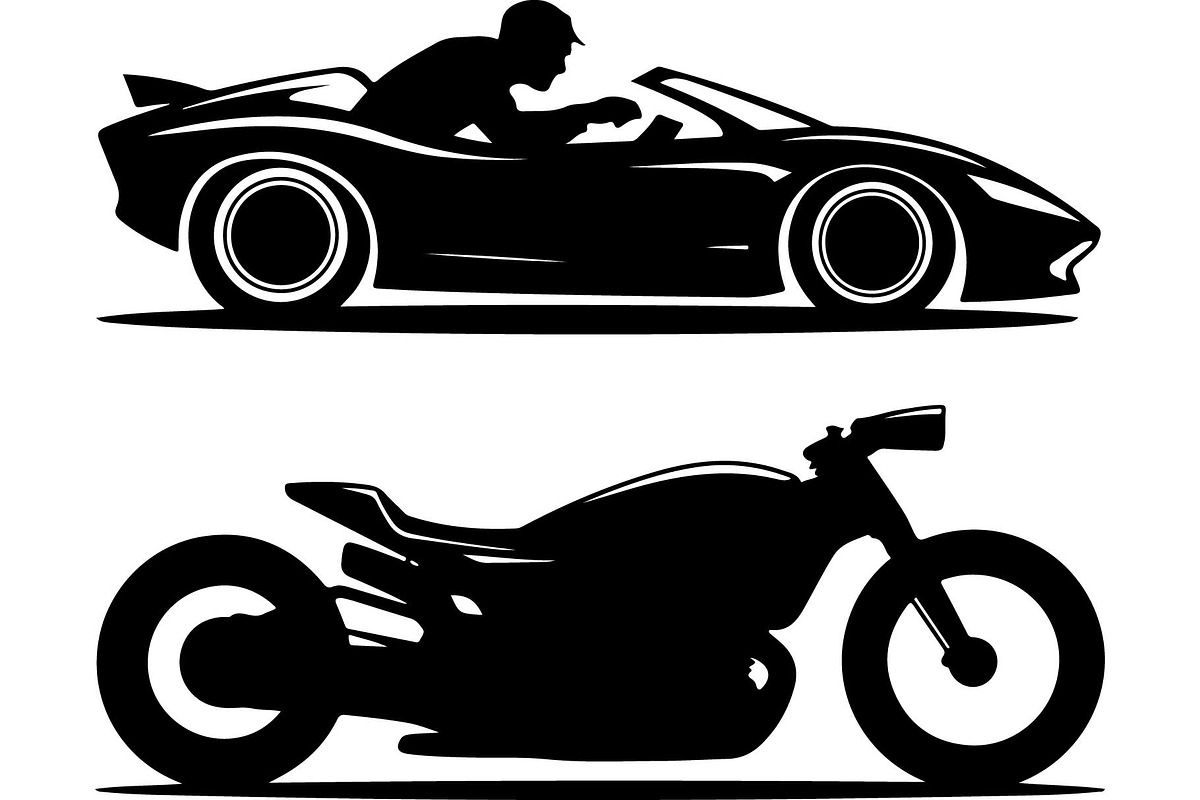 Muscle Car & Motorcycle SVG Bundle, an Object Graphic by Creativeshirt (Photo 5 of 13)