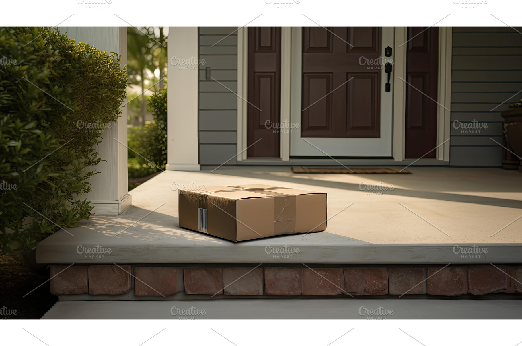 fast package doorstep ai generated, a Transportation Photo by pikepicture