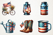 Rustic 4th of July Clipart, an Illustration by RobertsArt (Thumbnail 3 of 7)