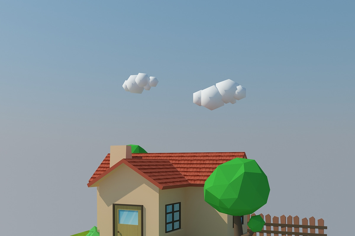 Low Poly House 4, an Architecture 3D Model by XYZ Space (Photo 2 of 5)