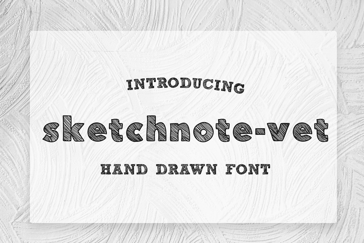 Sketchnote Vet Font - Light Version, a Font by Character (Photo 1 of 3)