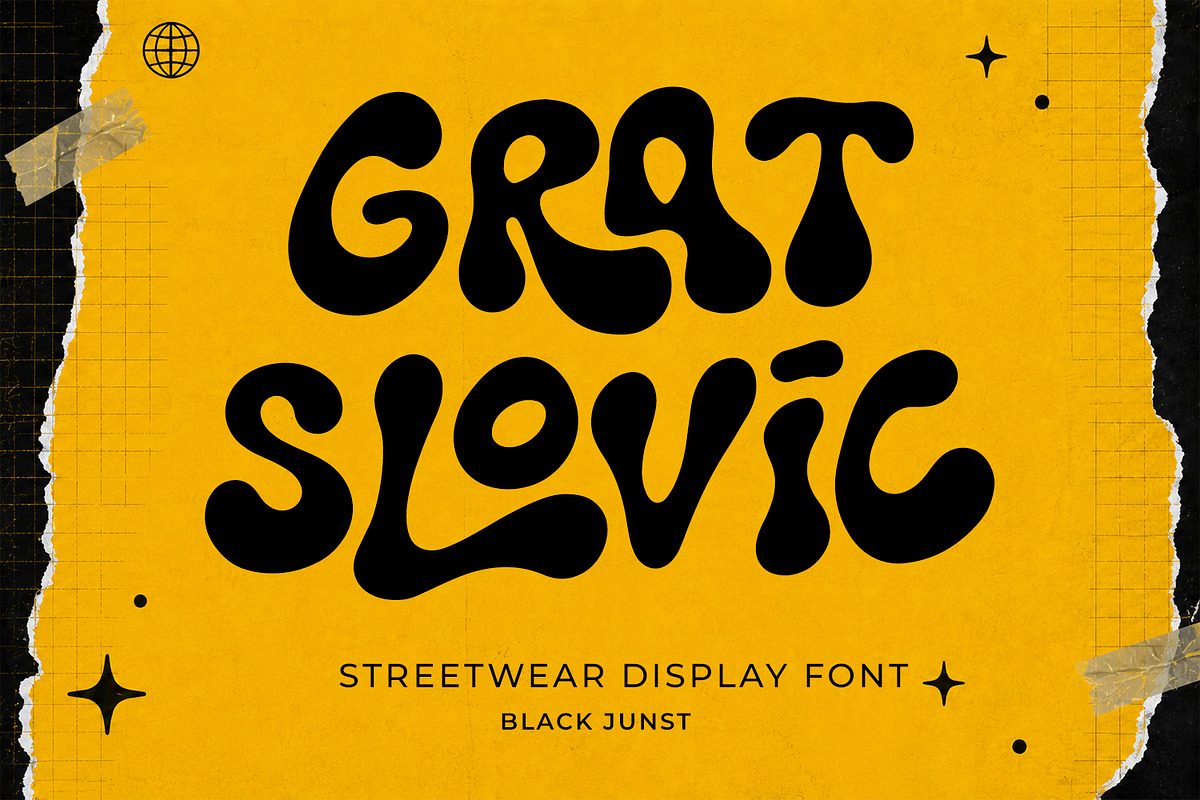 Grat Slovic – Groovy Streetwear Font, a Handwritten Font by Black Junst (Photo 1 of 7)