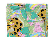 Multicoloured jungle leopards flower, a Pattern Graphic by Cotton Melon pattern Shop (Thumbnail 2 of 5)