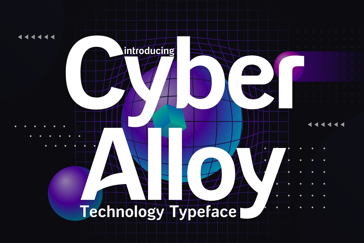 Cyber Alloy - Technology Font, a Sans Serif Font by HipFonts (Photo 1 of 11)