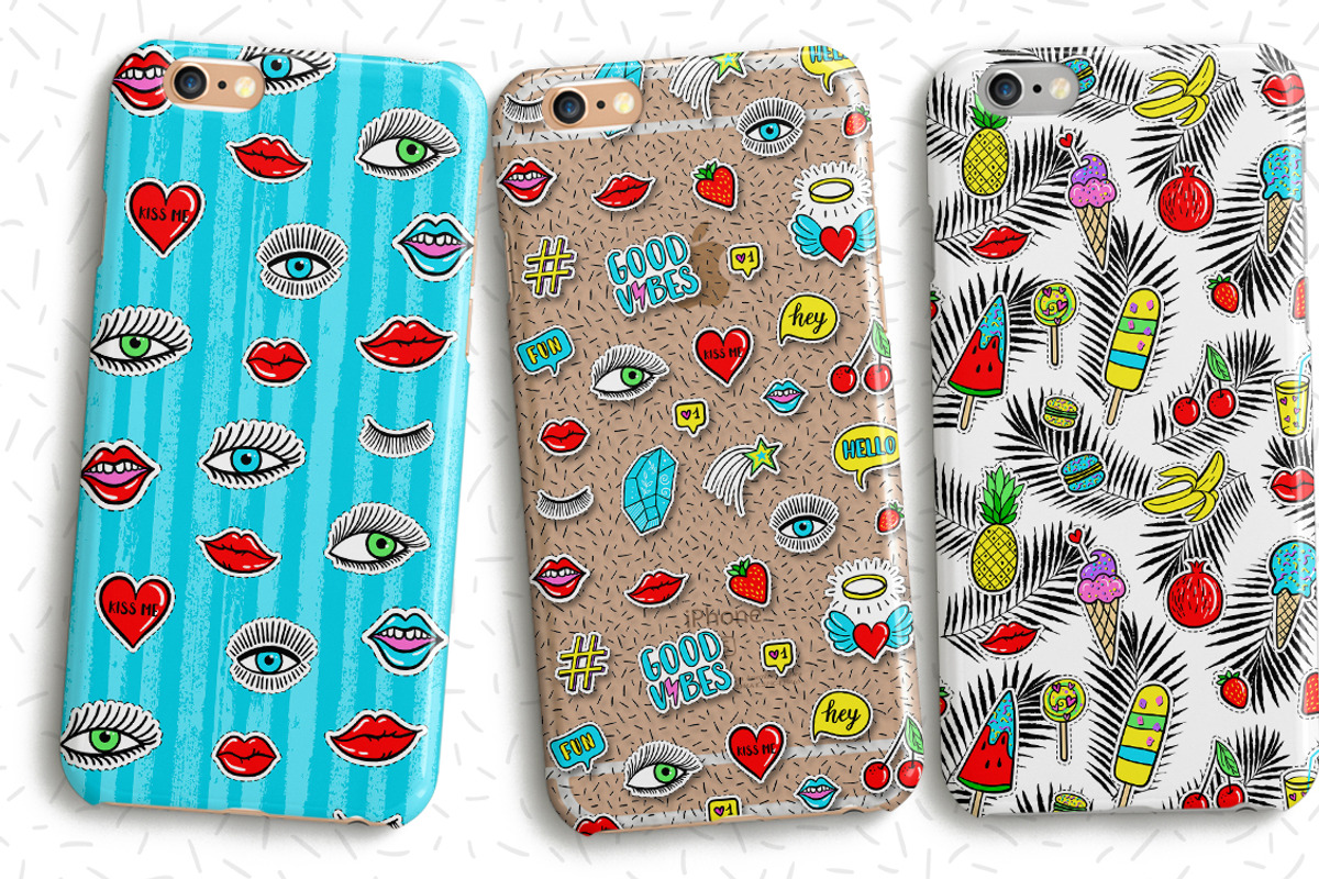 100+ Funny patches + 36 patterns, a Pattern Graphic by Midstream (Photo 6 of 10)