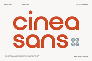 TBJ Cinea Sans Uniwidth Geometric