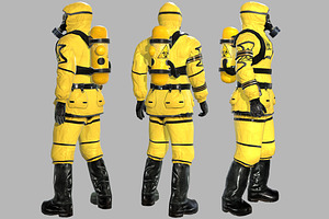 Man In Protective Hazmat Suit