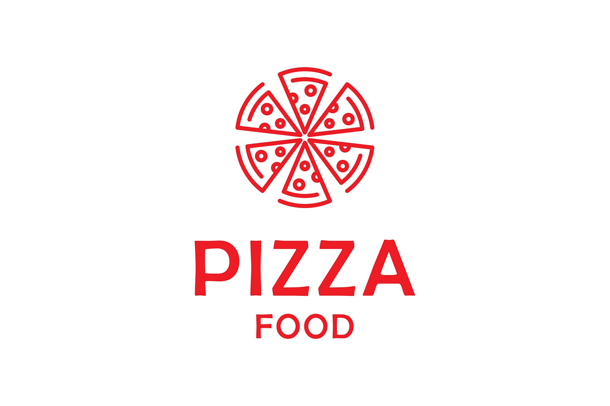 Pizza Slice Circular Line Logo, a Branding & Logo Template by ika trisiana