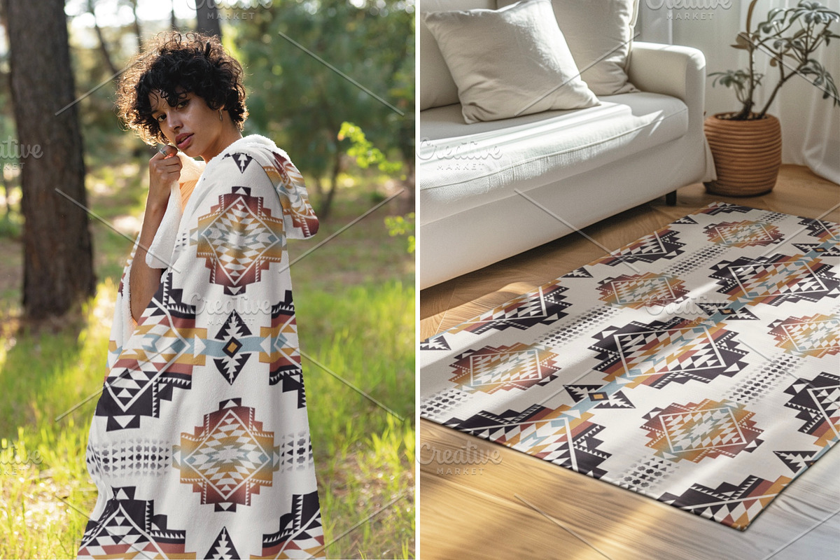 Beige Native American Pattern, a Pattern Graphic by PPEthnicDecorPattern (Photo 4 of 10)