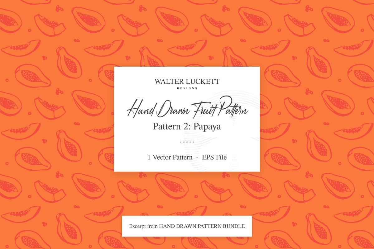 Hand Drawn Fruit - Pattern 2, a Pattern Graphic by Walter Luckett Designs (Photo 1 of 4)