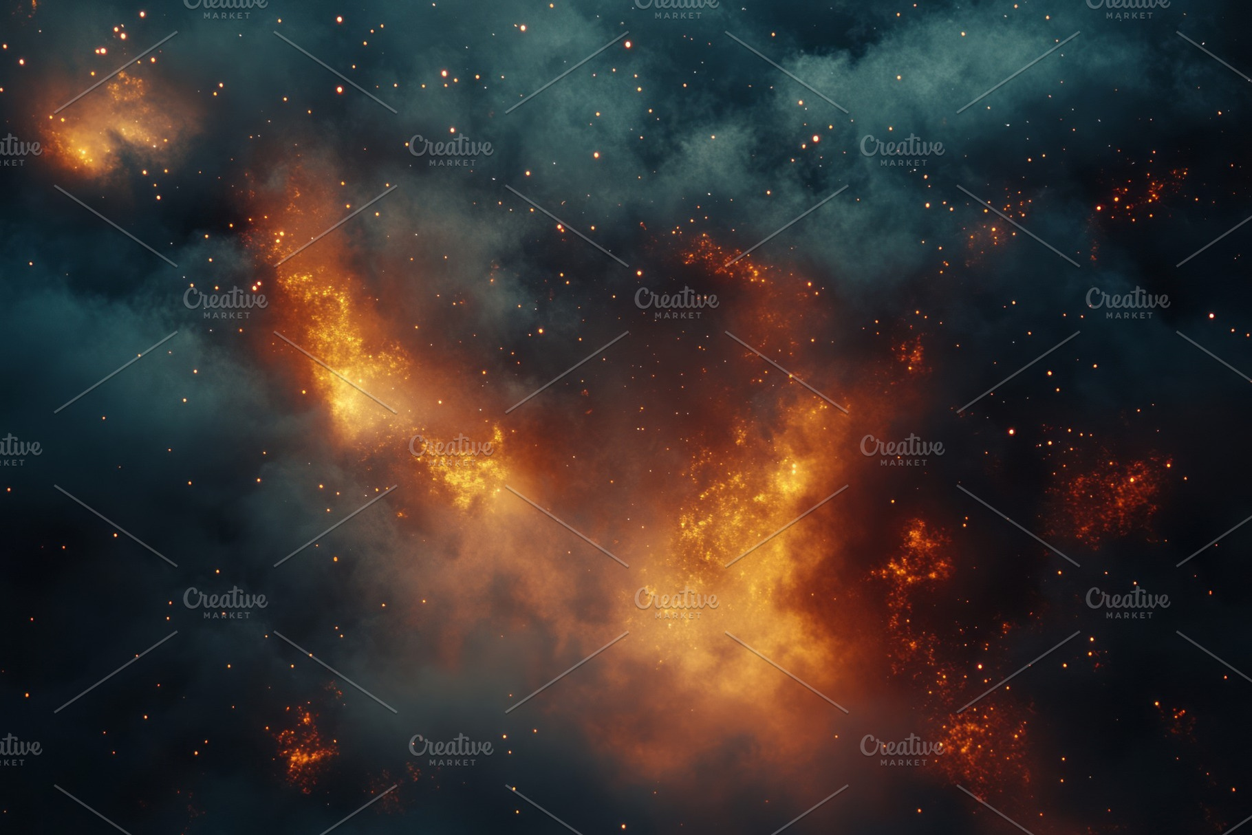 A stunning cosmic scene featuring vibrant orange and dark gray clouds, reminisc, a Background Photo by ImageMir