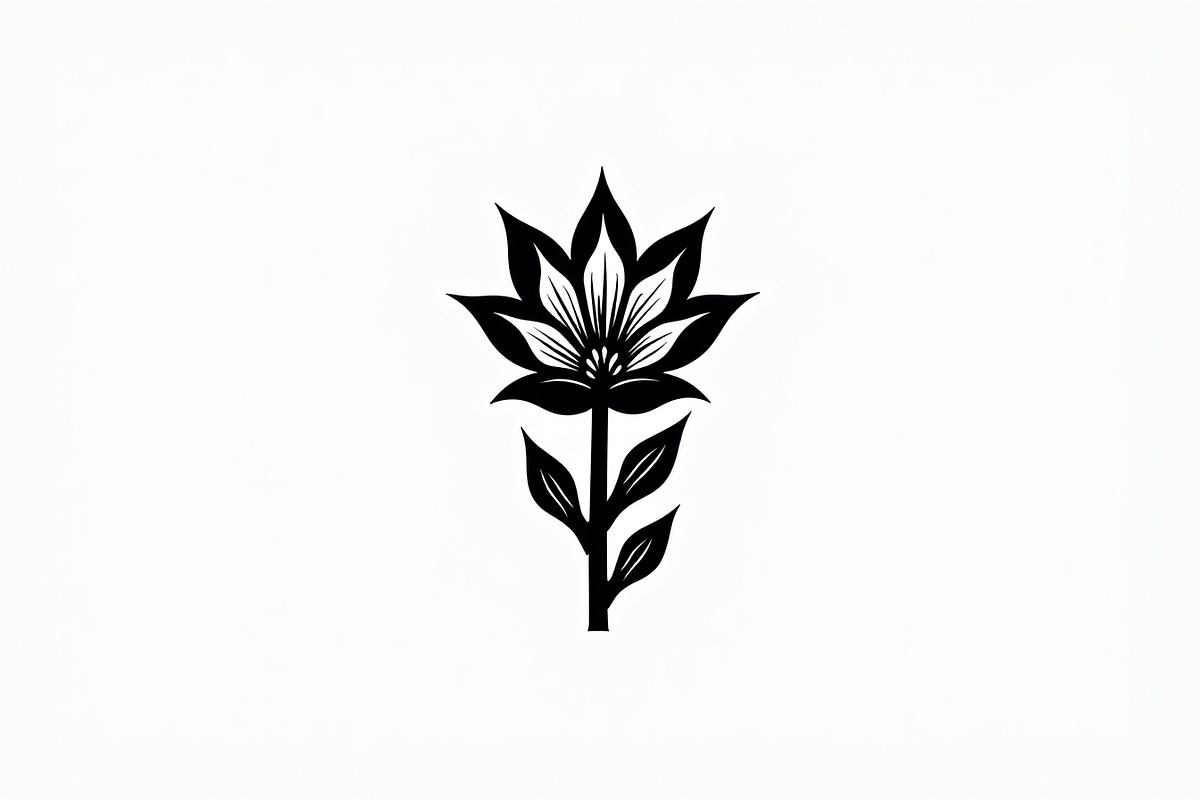 Black Floral Silhouette Set, an Illustration by balal (Photo 4 of 21)