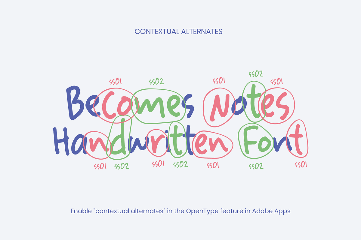 Becomes Notes Handwritten Font, a Handwritten Font by alphArtype (Photo 2 of 11)
