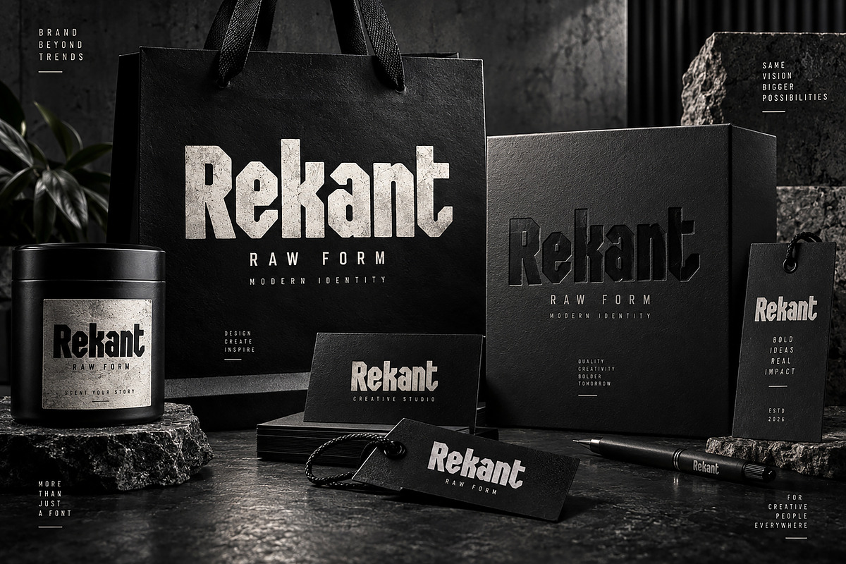 Rekant — Bold Display Typeface, a Script Font by Wow Magic (Photo 5 of 5)
