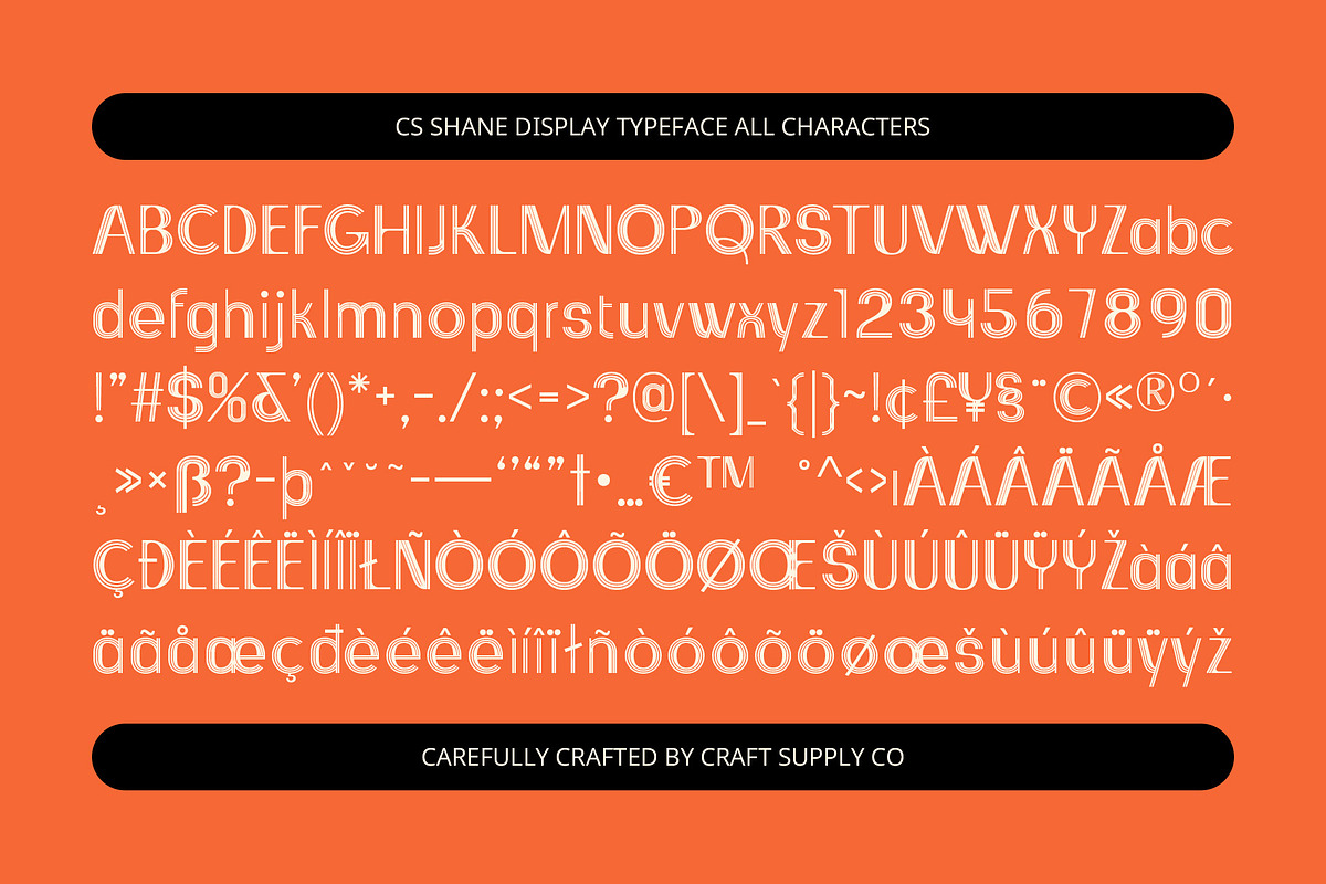 CS Shane – Stripe Font, a Sans Serif Font by Craft Supply Co. (Photo 8 of 8)