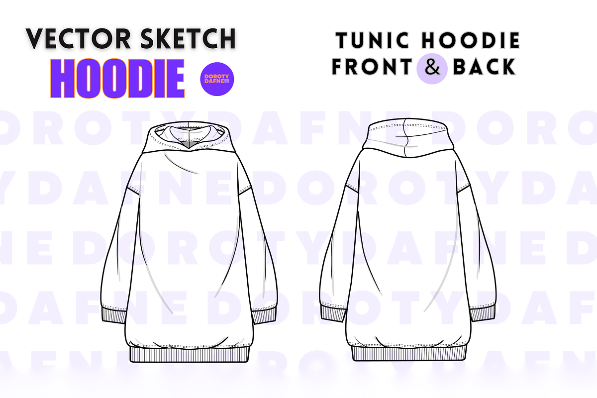 Tunic Hoodie, an Apparel Mockup by Doroty Dafne Designs (Photo 2 of 7)