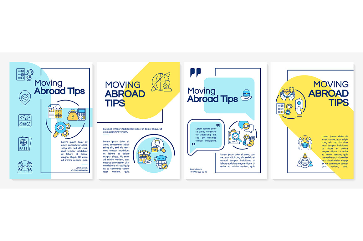 Moving abroad tips brochure, a Brochure Template by IMG Visuals