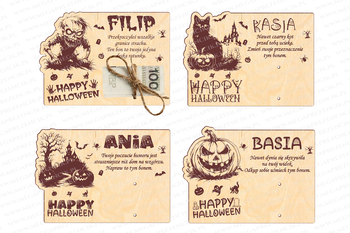 Halloween money voucher laser cut, a Pattern Graphic by MegaPrezencik (Photo 2 of 6)