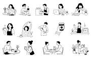 35 Cafe | Coffee vector Illustration, a Person Illustration by aivos (Thumbnail 4 of 6)