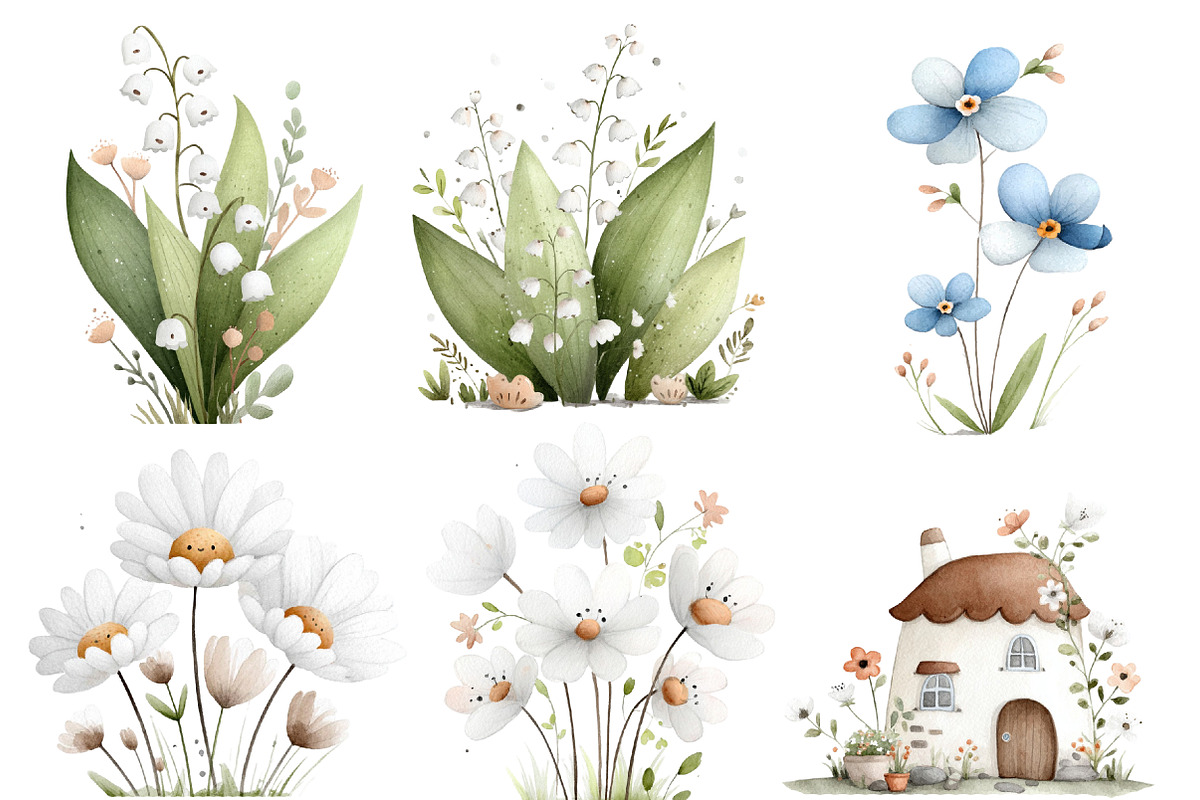 Watercolor Spring Clipart, an Illustration by Designworld (Photo 5 of 7)