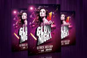 Glow Night Party Flyer