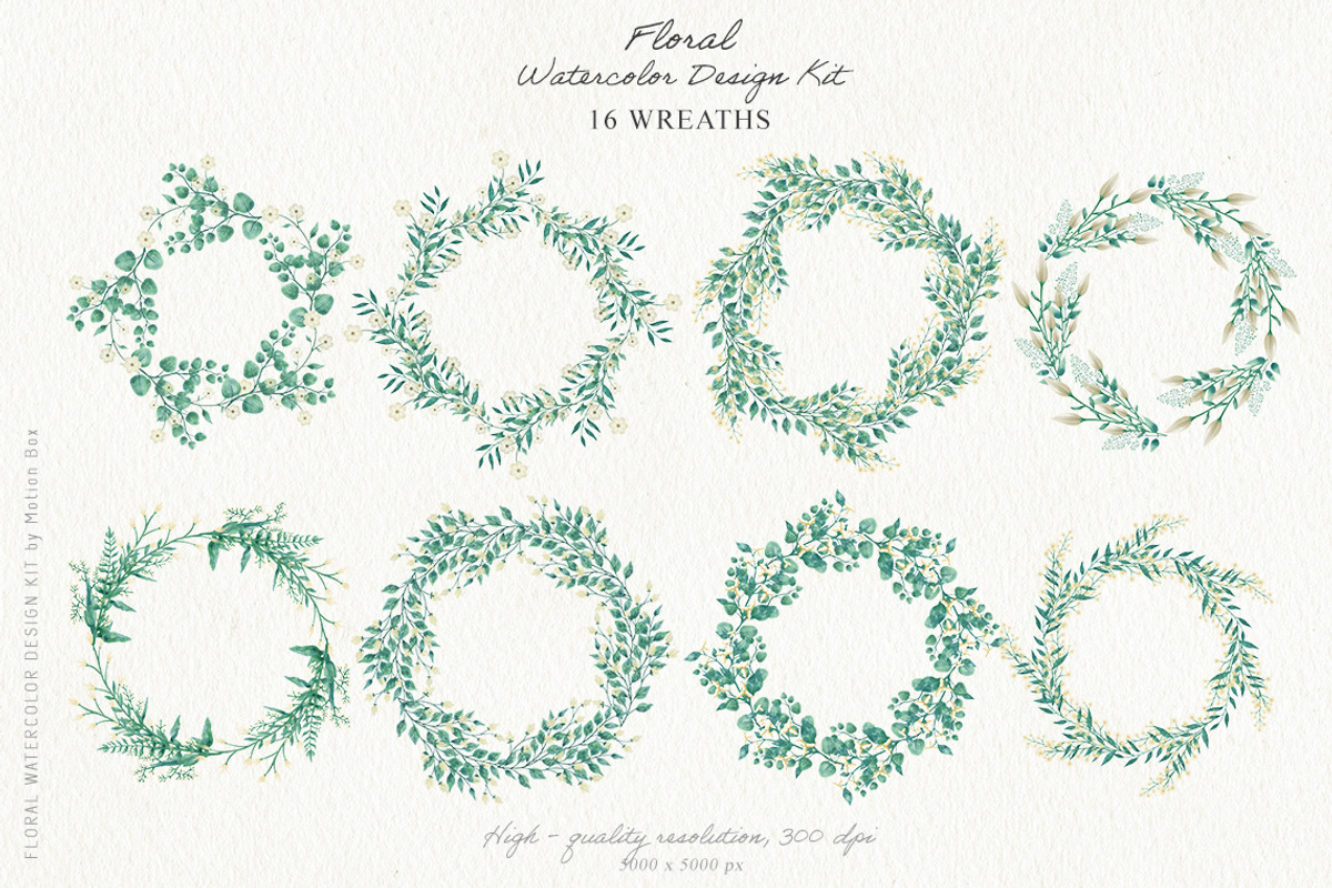 Floral Watercolor Design Big Pack, an Object Graphic by Motion-Box (Photo 9 of 17)