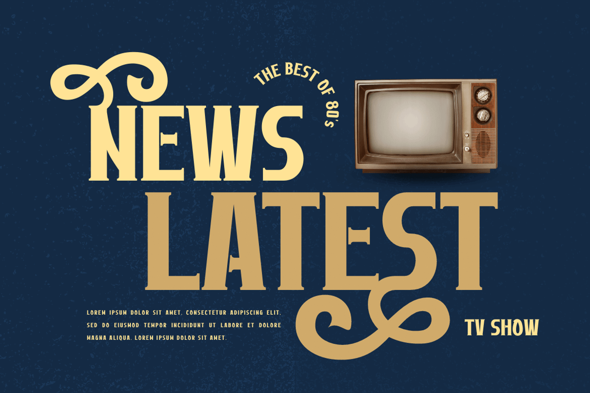 Ateknov | Retro Condensed Font, a Serif Font by twinstd (Photo 4 of 13)