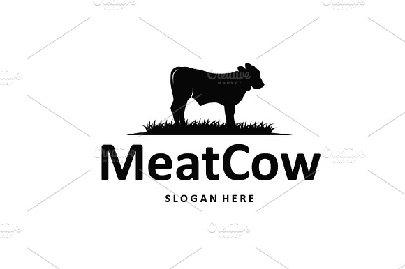Livestock farm design cow logo preview 2