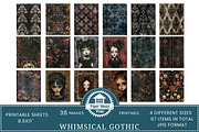 Whimsical Gothic Mixed Media Papers, an Illustration by NiiiNArt (Thumbnail 4 of 8)