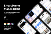 Smart Home Mobile UI Kit, an UI Kit Template by flr.24 (Thumbnail 1 of 2)