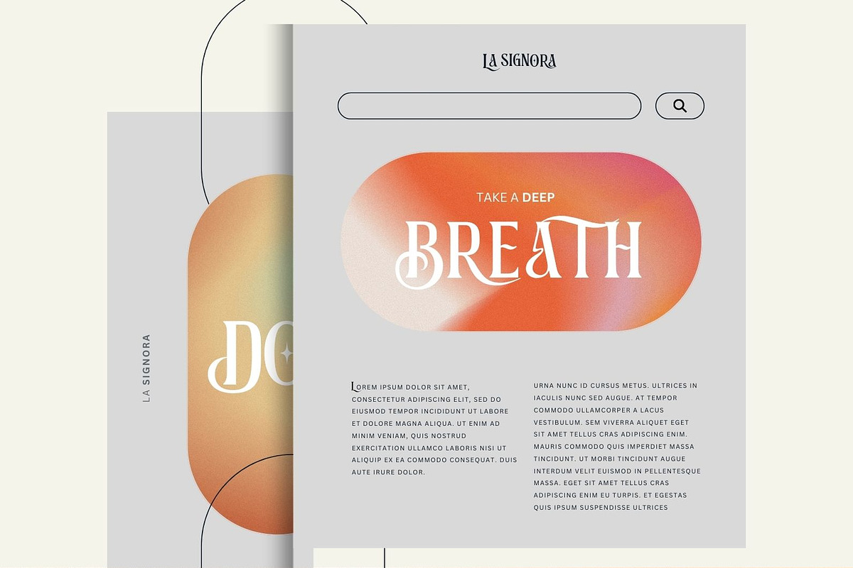 La Signora - Display Serif, a Serif Font by Nirmana Visual (Photo 4 of 9)