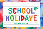 School Holidaye - Playful Font, a Sans Serif Font by QR Design Studio (Thumbnail 1 of 6)