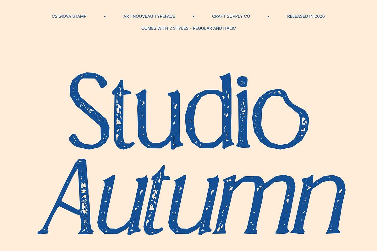CS Giova Stamp, a Serif Font by Craft Supply Co. (Photo 2 of 8)
